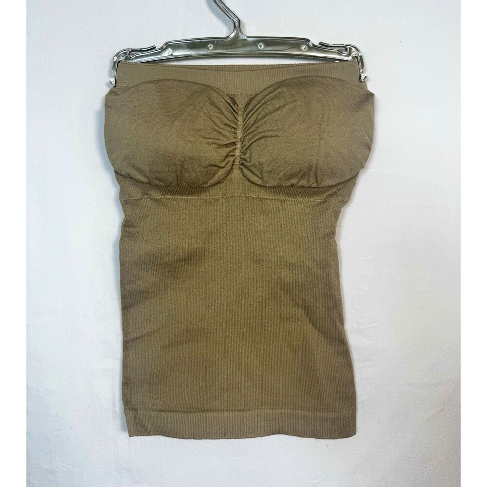 Lauxes Beige Strapless Shapewear Bandeau Shaping Top Wireless Size M